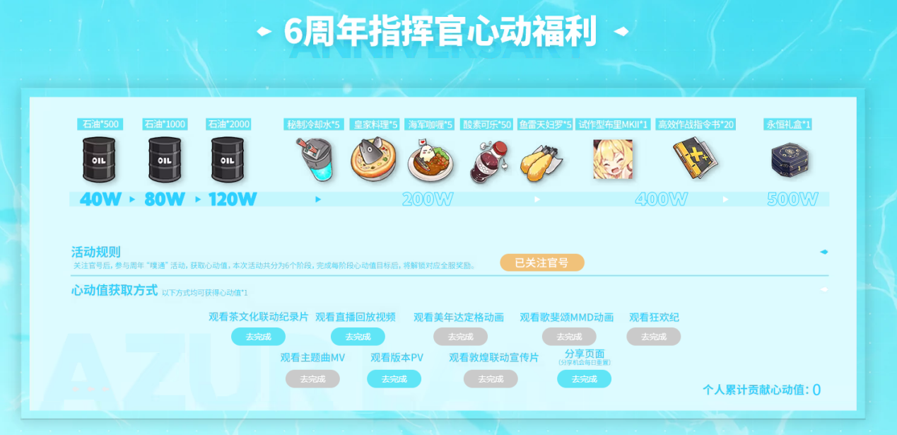 攜手歡慶6周年《碧藍(lán)航線》今日正式迎來六周歲生日！