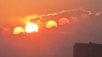 成都市民拍到7個(gè)太陽同框：很震撼 約1分鐘后消失